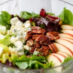 Festive Holiday Apple Pecan Salad Presentation