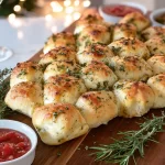 Delicious Holiday Cheddar Pull-Apart Rolls Freshly Baked