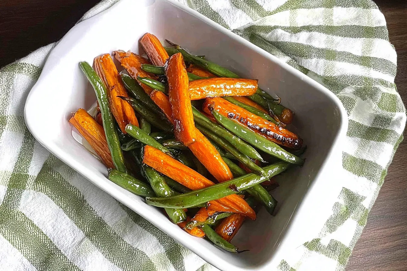 Honey Glazed Carrots & Green Beans - Colorful Side Dish