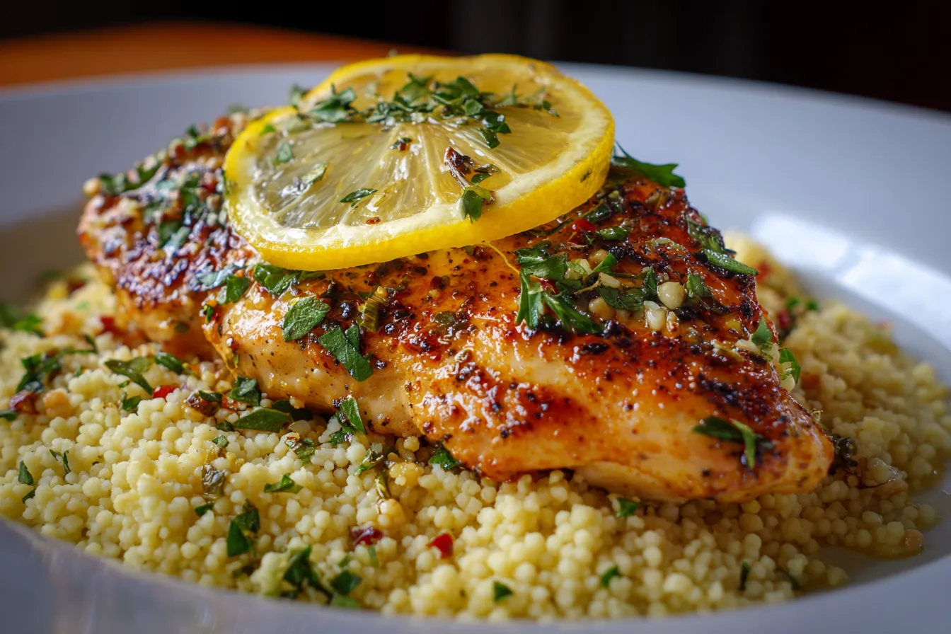 Lemon-Herb Mediterranean Chicken with Couscous – Fresh & Flavorful