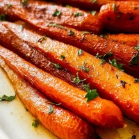Maple Roasted Carrots on a Plate