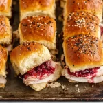 Mini Turkey Cranberry Sliders Ready to Serve