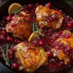 Orange Cranberry Chicken Thighs - Tender and Flavorful