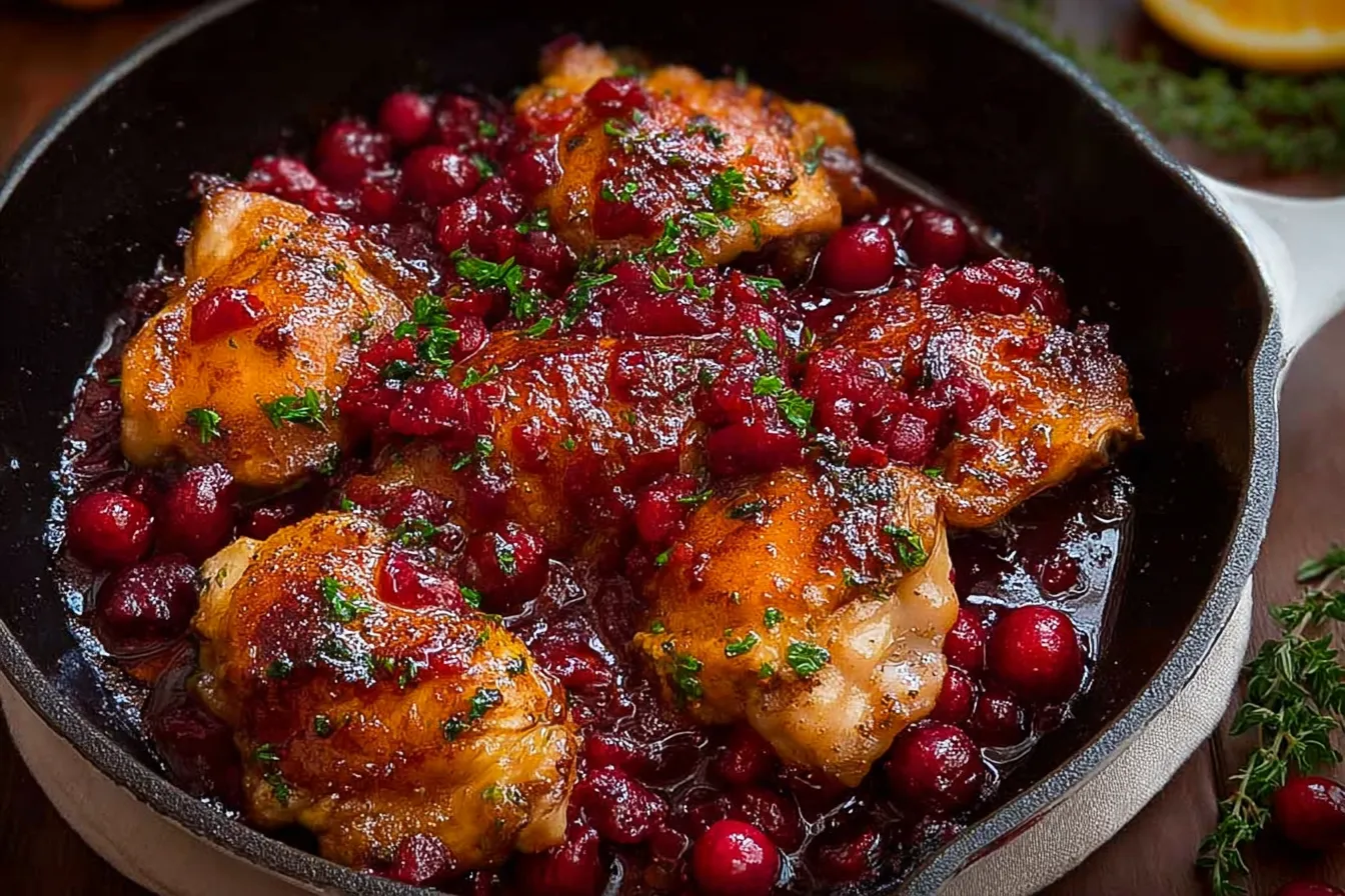 Orange Cranberry Chicken Thighs