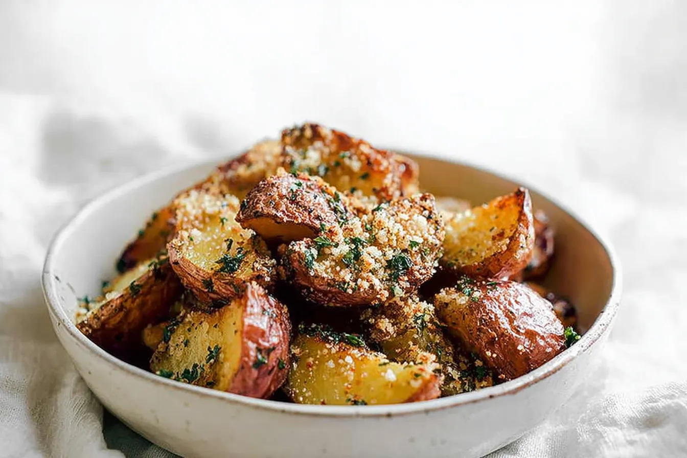 Delicious Parmesan Roasted Potatoes in a Crisp Golden Finish
