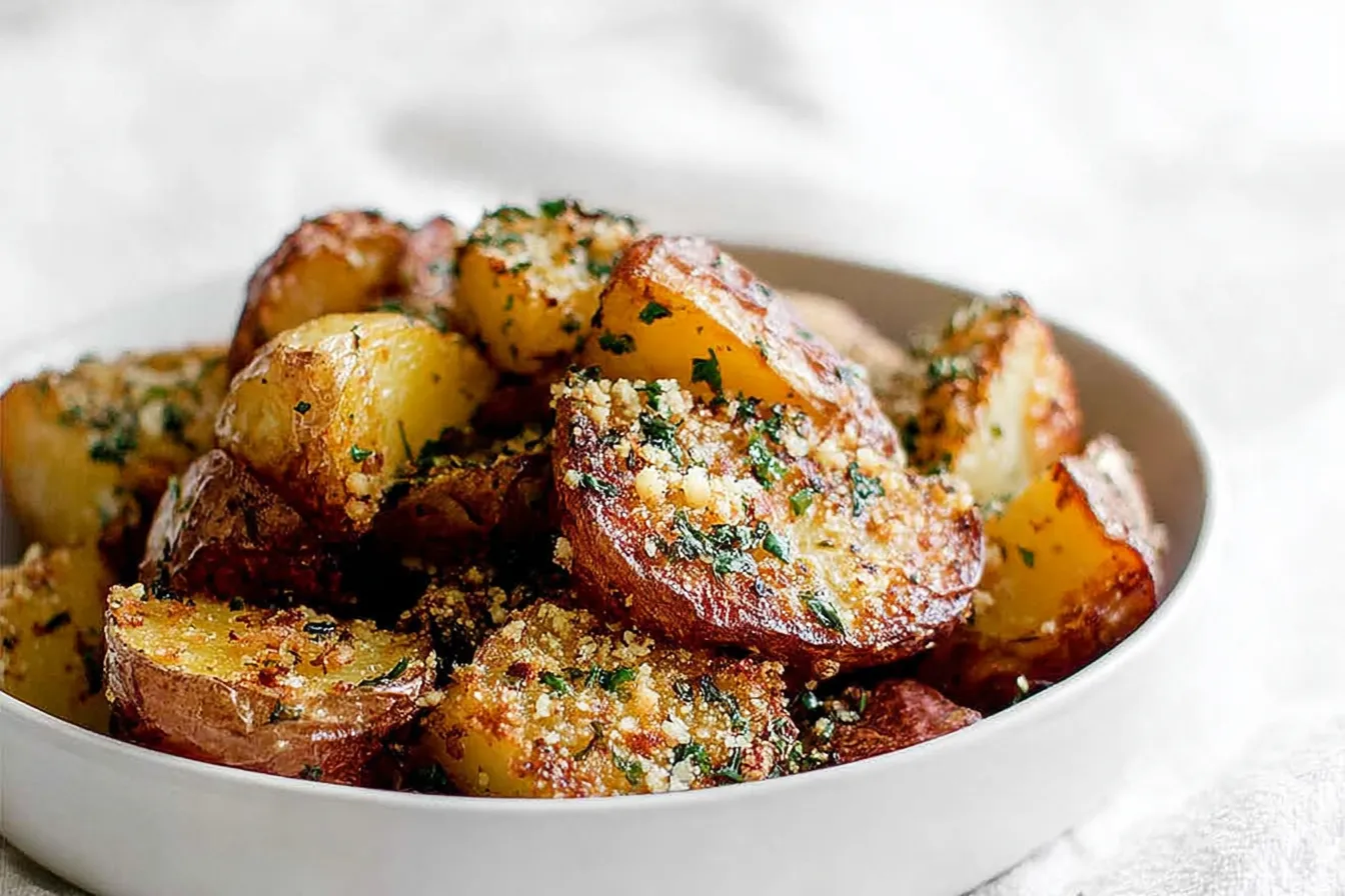 Delicious Parmesan Roasted Potatoes in a Crisp Golden Finish