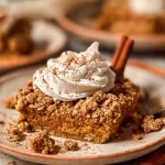 Homemade Pumpkin Pie Crisp in a Rustic Bowl