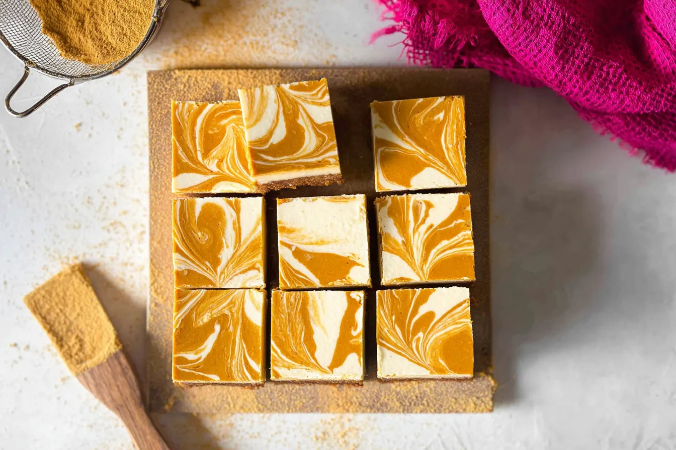 Pumpkin Spice Cheesecake Bars