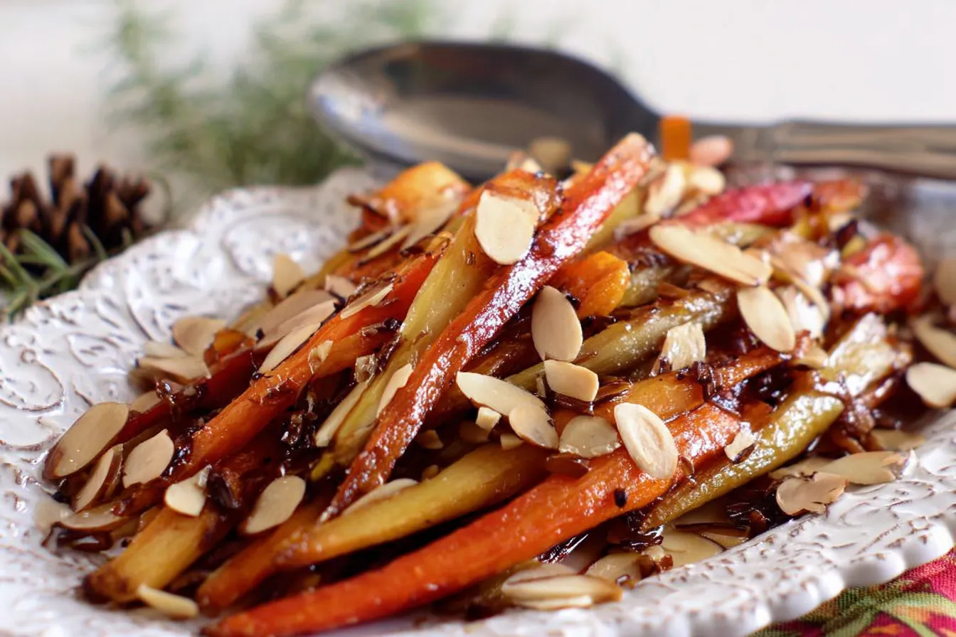 Roasted Carrots with Almonds - A Festive Side Dish