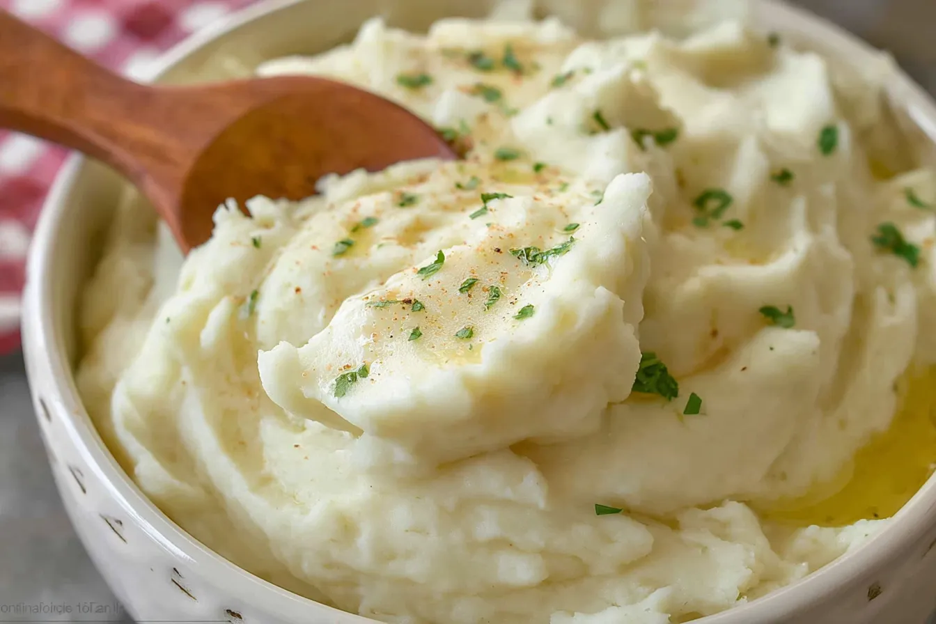 Roasted Garlic Cream Cheese Mashed Potatoes