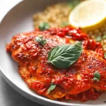 Roasted Red Pepper Mediterranean Chicken Bake - Healthy Dish