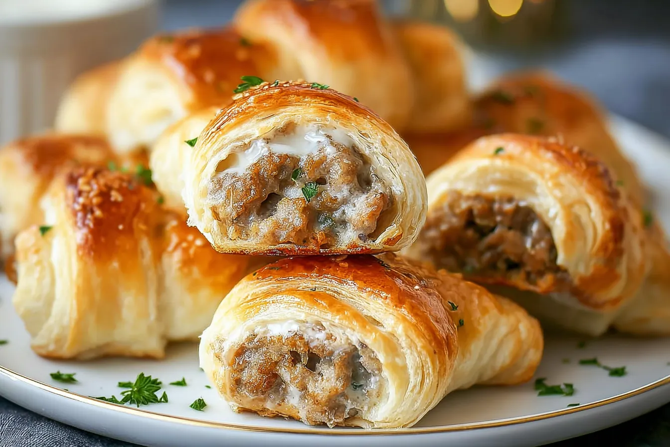 Sausage Stuffed Crescent Rolls Ready to Serve