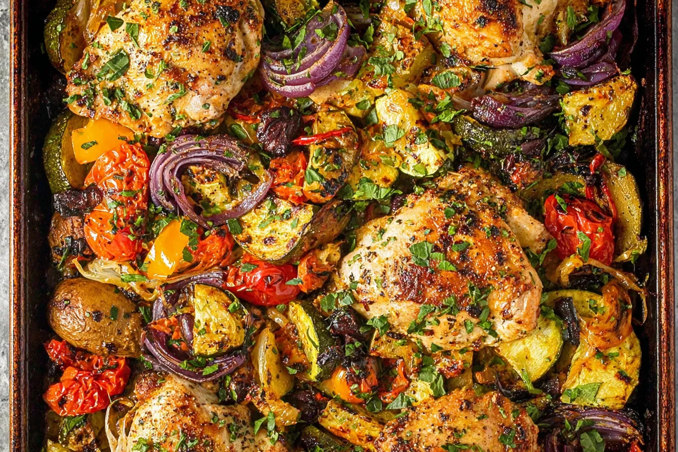 Sheet Pan Mediterranean Chicken and Vegetables