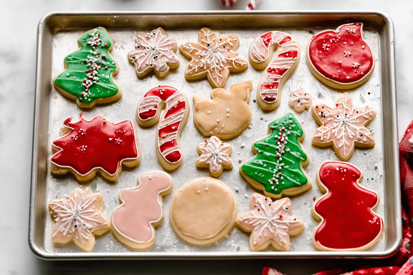 Delicious Soft Frosted Christmas Sugar Cookies