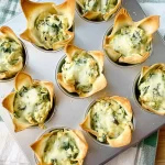Delicious Spinach & Artichoke Wonton Cups Ready to Enjoy
