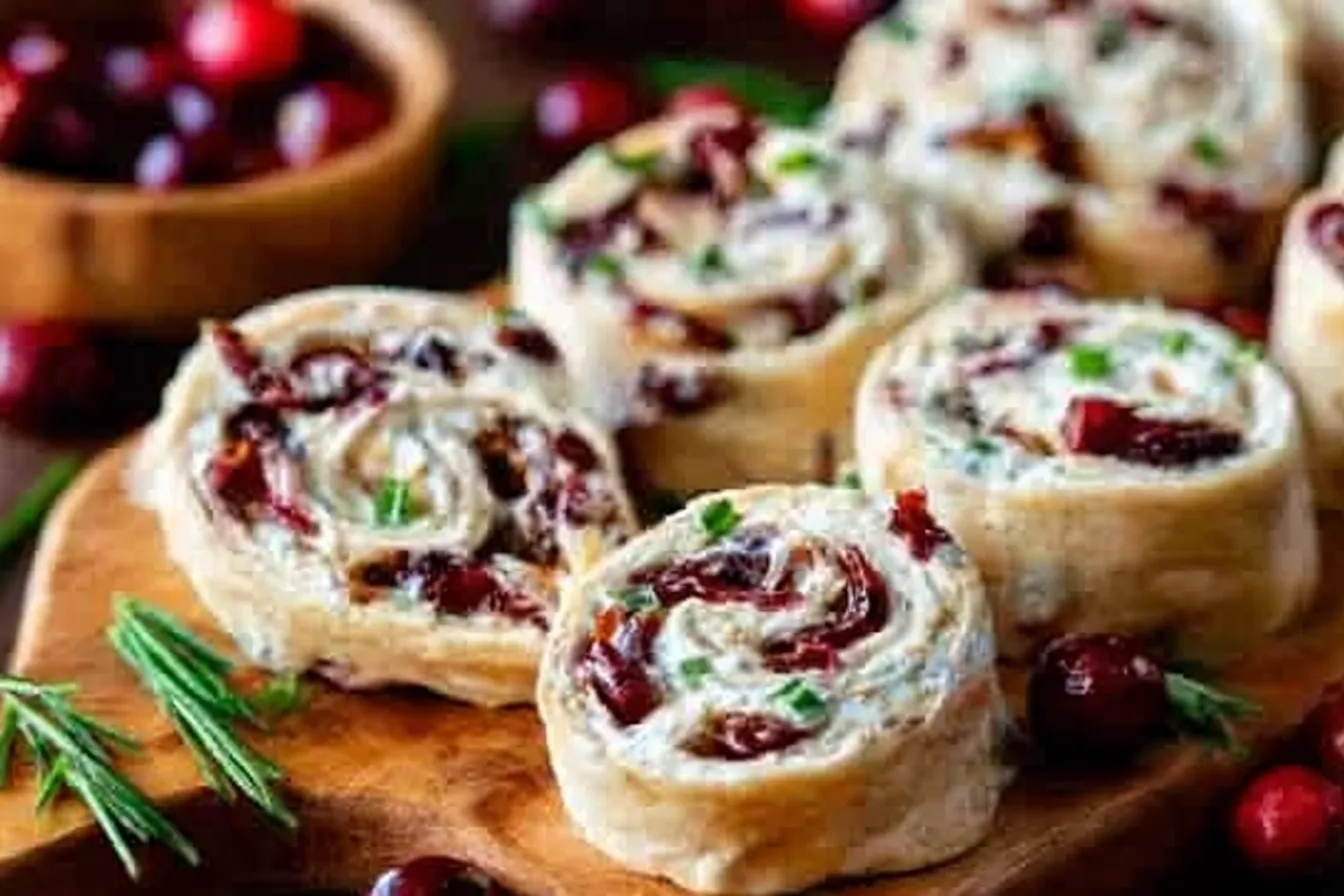 Sweet and Savory Cranberry Roll Ups Ready to Enjoy