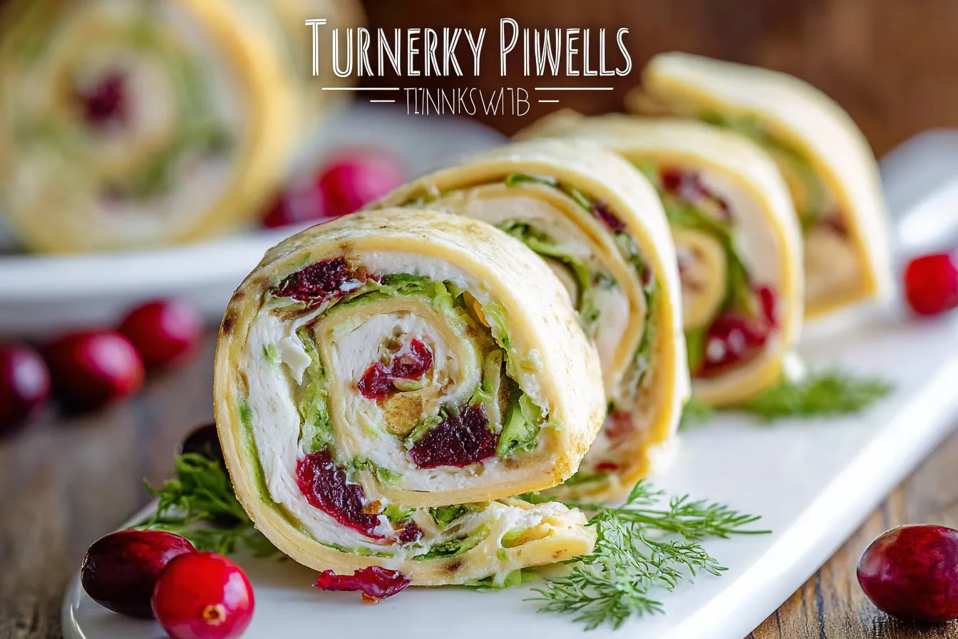 Turkey Cranberry Tortilla Pinwheels