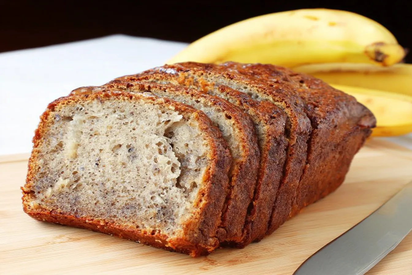 Delicious Banana Bread with 5 Bananas Fresh out of the Oven