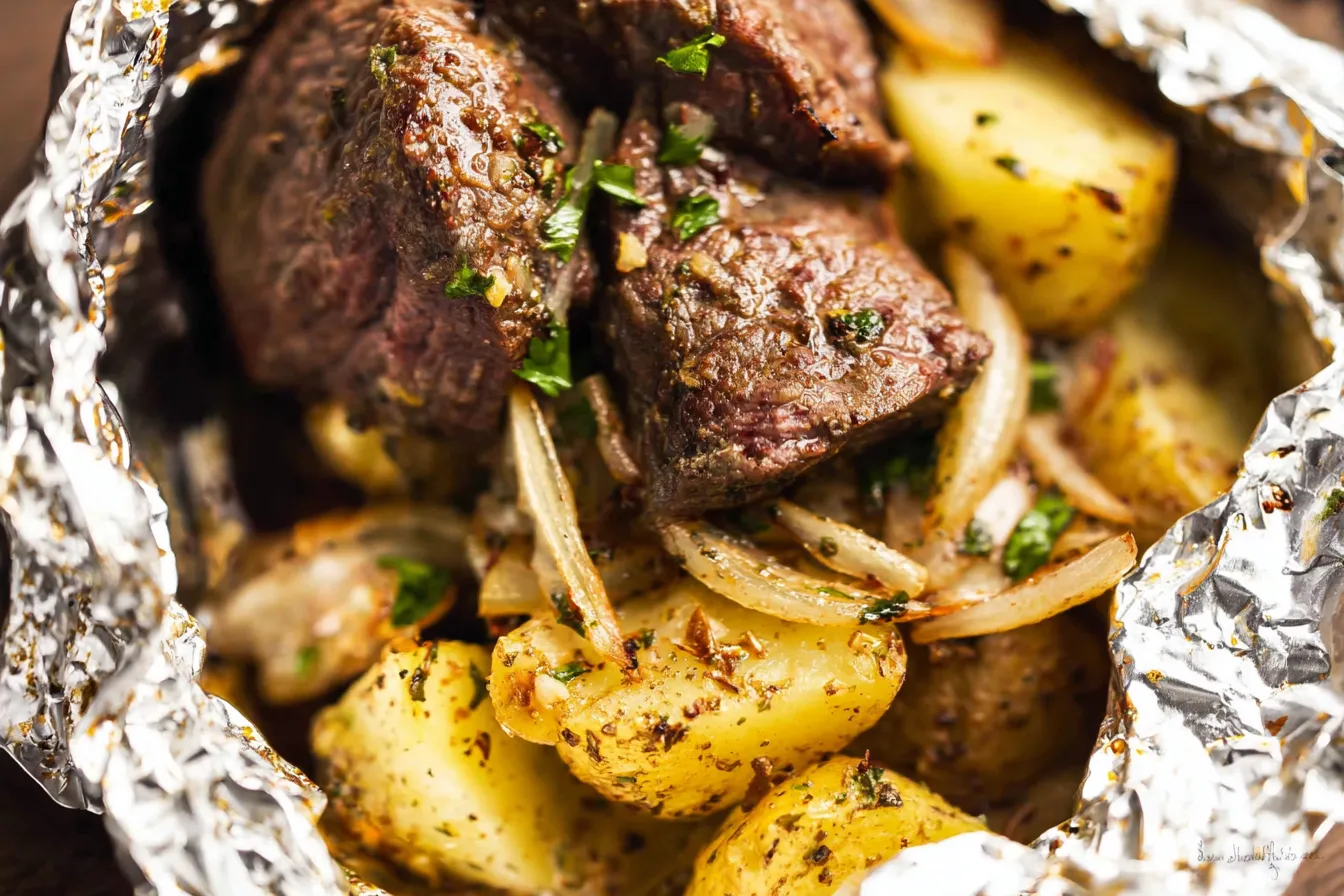 Beef and Potato Foil Packet Dinner – Simple and Delicious!
