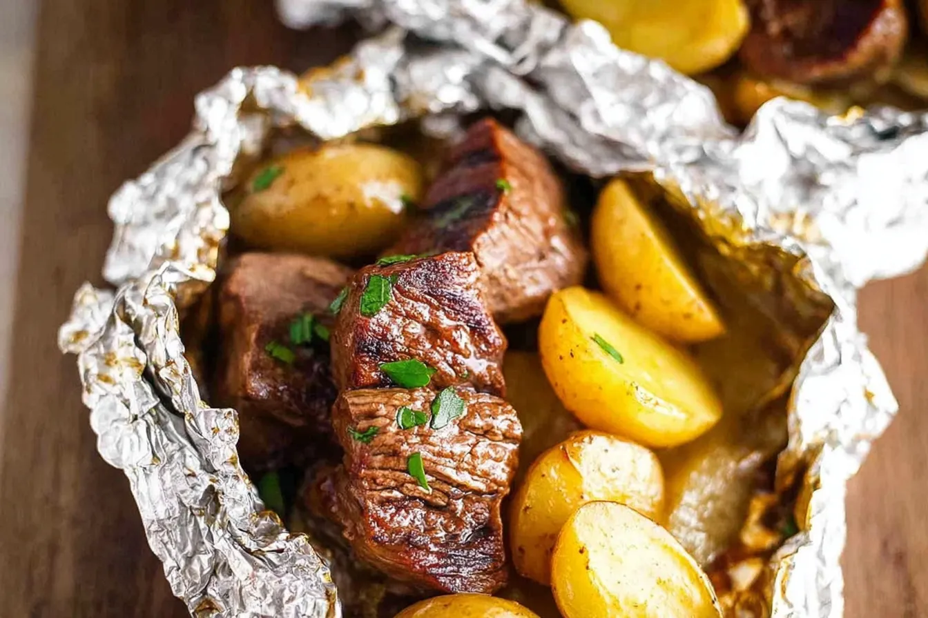 Beef and Potato Foil Packet Dinner – Easy oven meal