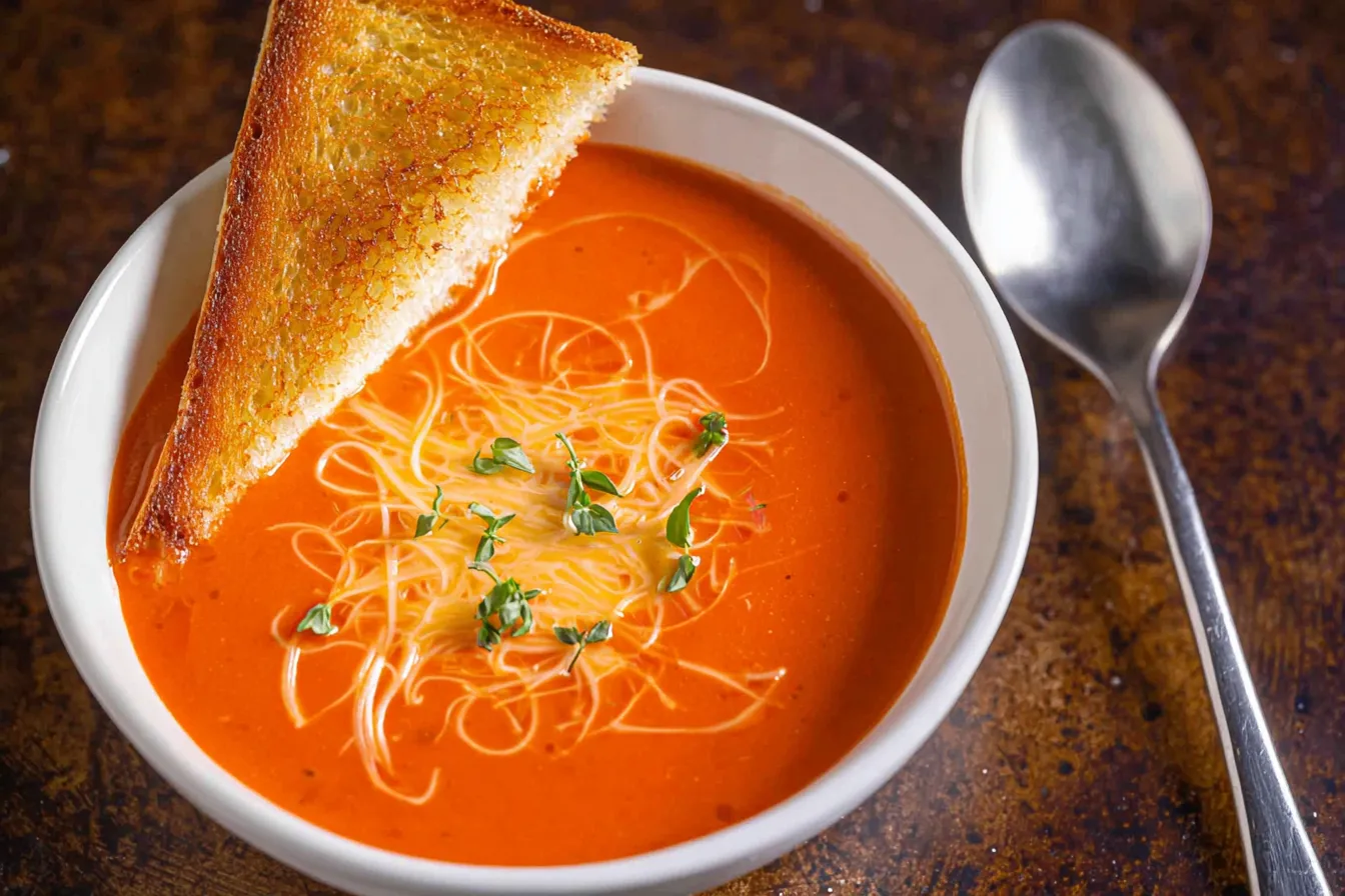 Delicious Bowl of Smooth Homemade Tomato Soup