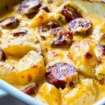Cheesy Ranch Potatoes with Smoked Sausage - Delicious Comfort Food