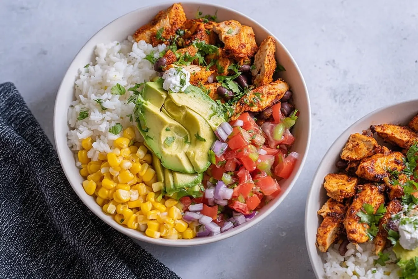 Chicken Taco Rice Bowls – High protein and filling