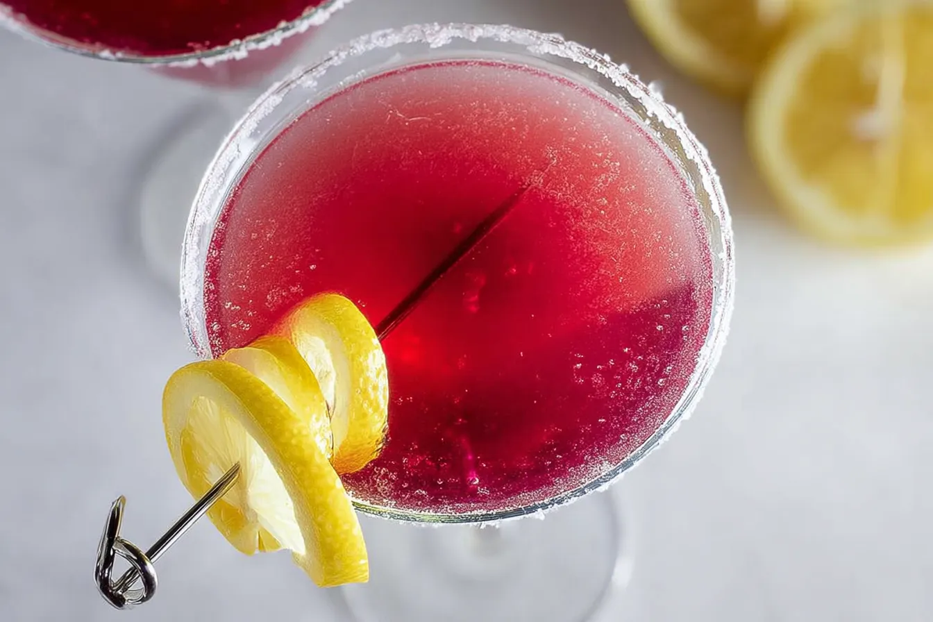 Cranberry Lemon Vodka Martini – Vibrant and festive.