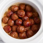 Cranberry Swedish Meatballs on Festive Table