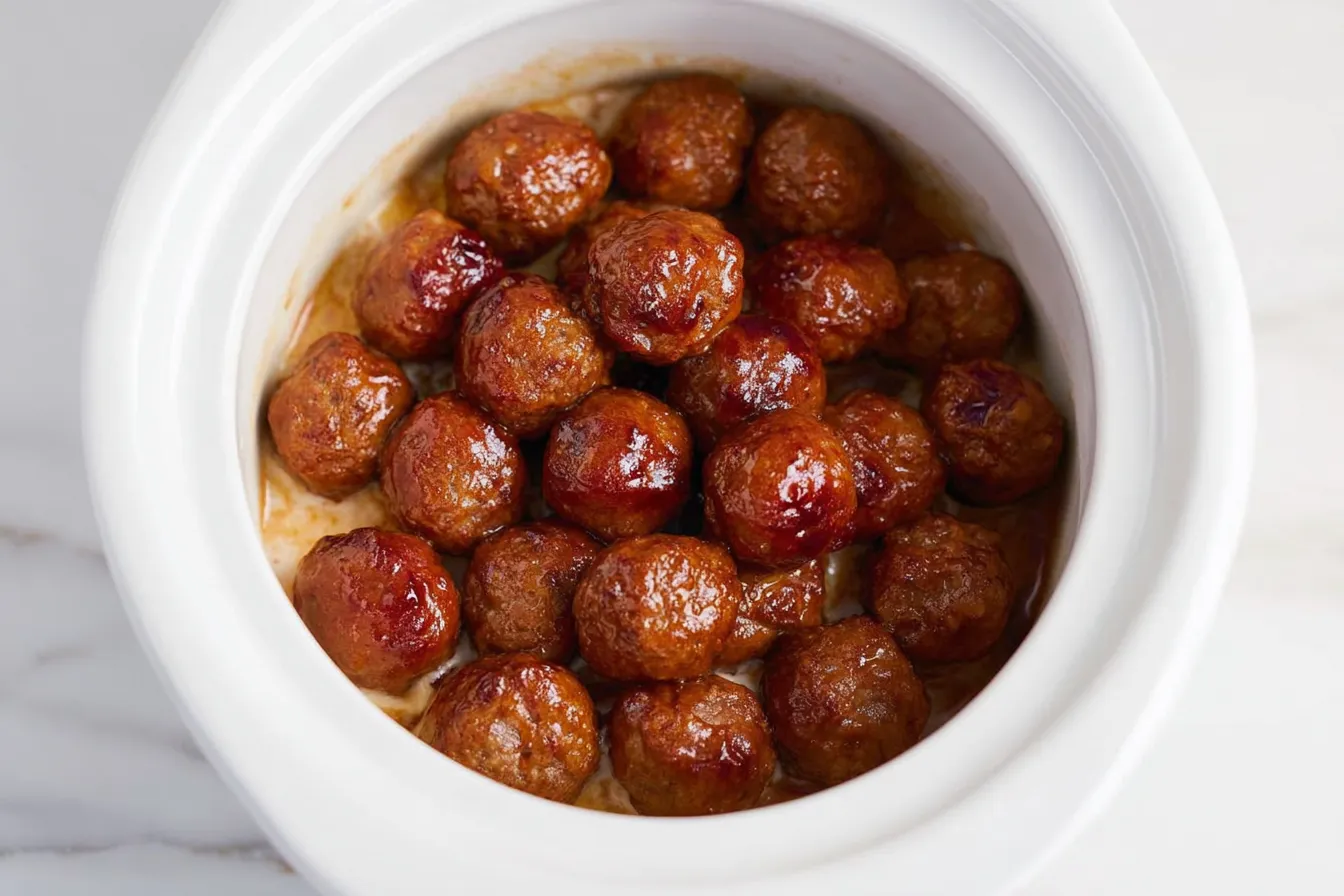 Cranberry Swedish Meatballs on Festive Table