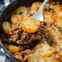 Creamy Ground Beef Potato Bake Fresh Out of the Oven