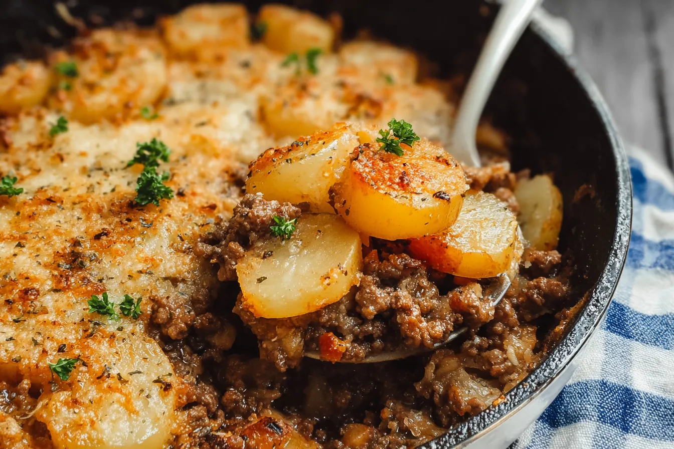 Creamy Ground Beef Potato Bake – Cozy weeknight casserole