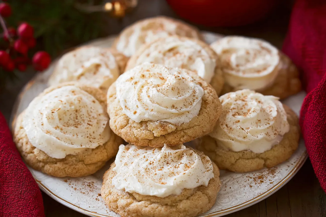 Eggnog Crinkle Cookies – Festive Soft Bites Covered in Sugar