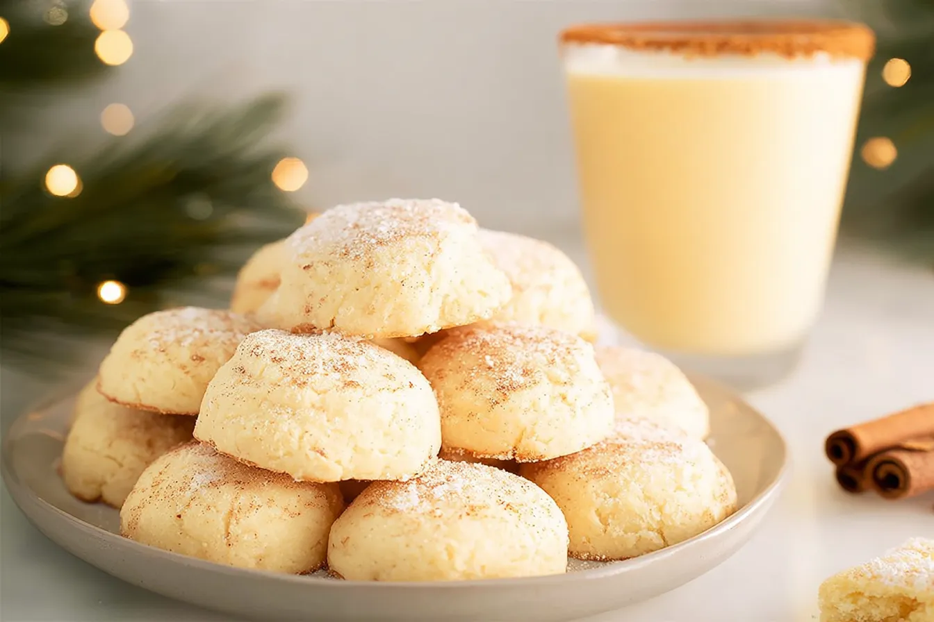 Eggnog Shortbread – Buttery and perfect for tea or gifts.