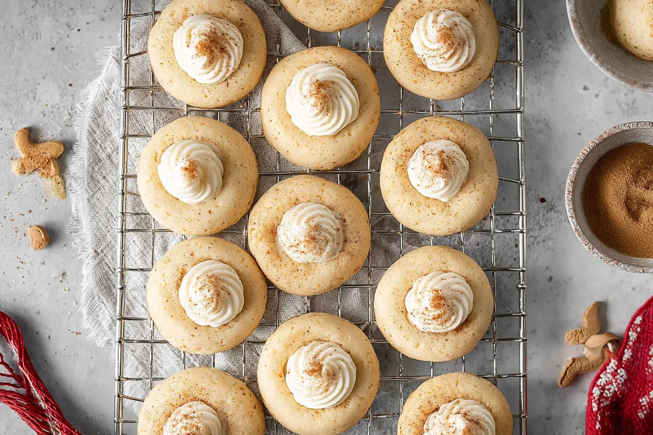 Eggnog Snickerdoodle Thumbprint Cookies Freshly Baked
