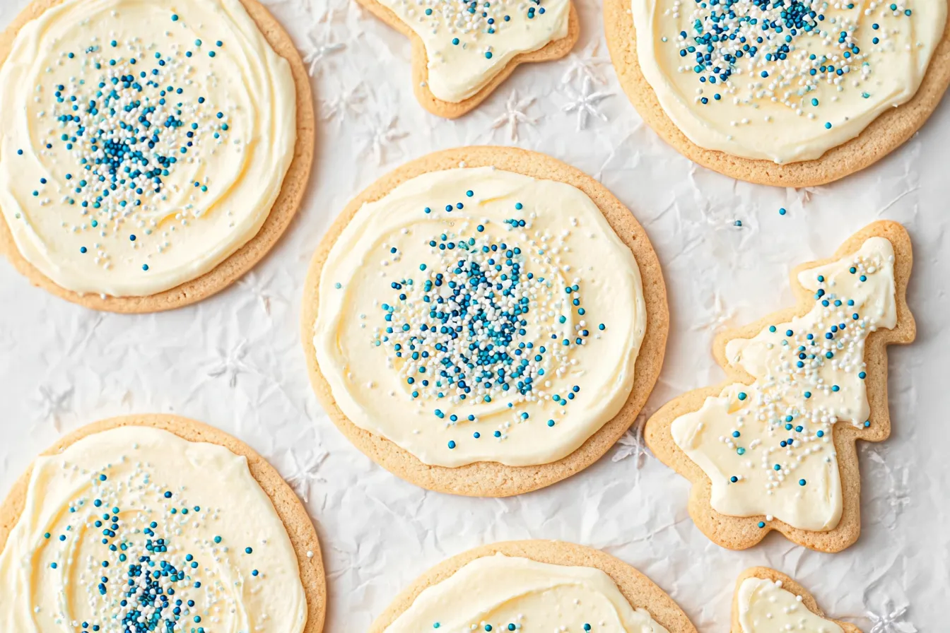 Frosted Eggnog Cut-Out Cookies – Fun festive shapes