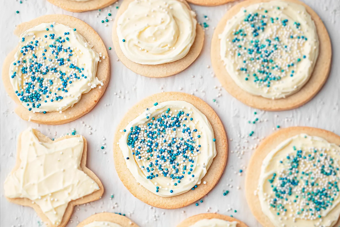Frosted Eggnog Cut-Out Cookies – Fun shapes with thick holiday icing.