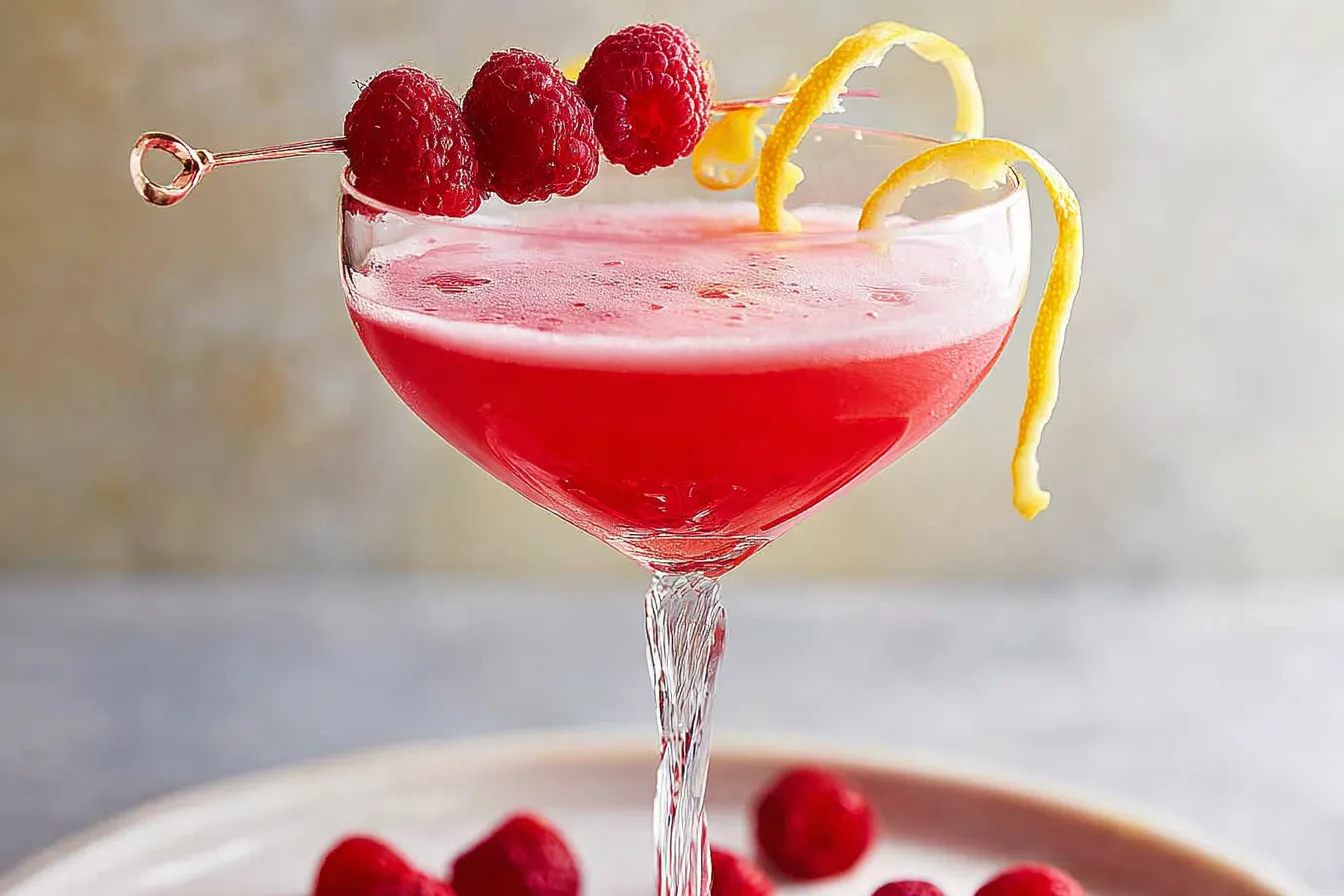 Frosted Lemon Berry Martini in a Festive Setting