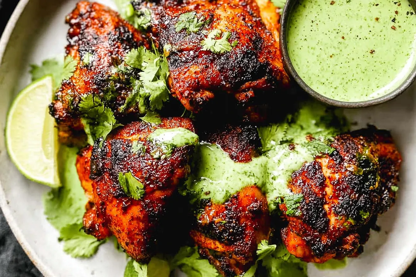 Grilled Chicken Thighs with Green Sauce – Flavor loaded