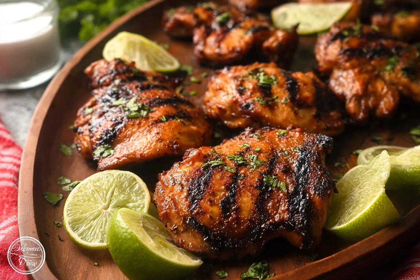 Grilled Chili Lime Chicken Thighs on the BBQ