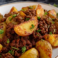 Delicious Ground Beef and Roasted Potatoes Dinner