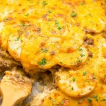 Delicious Hamburger Potato Cheese Bake Freshly Baked