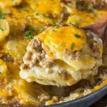 Delicious Hamburger Potato Cheese Bake Ready to Serve