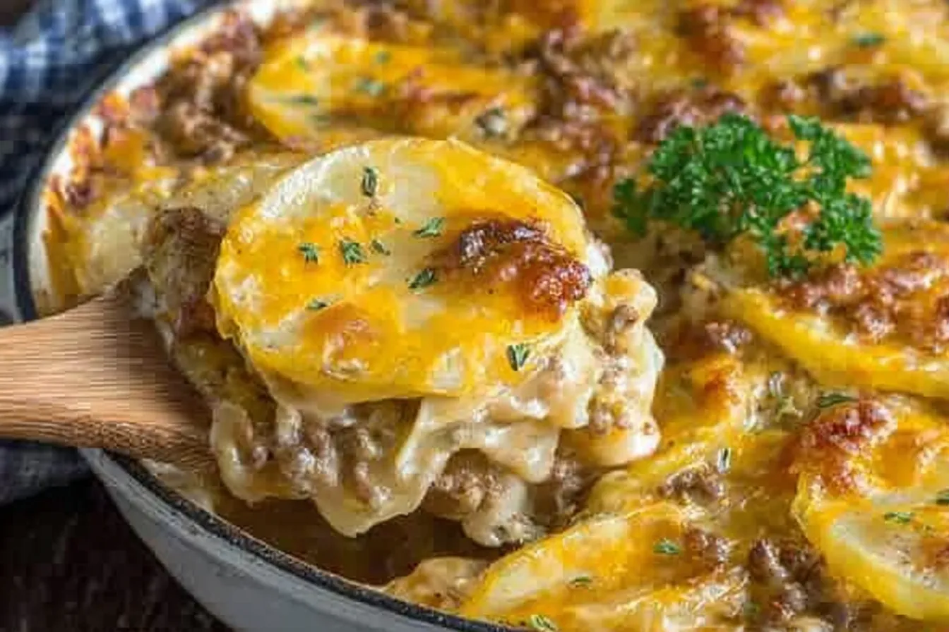 Hamburger Potato Cheese Bake – Simple and filling
