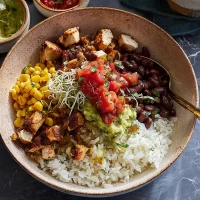 Healthy Chipotle Style Rice Bowls Ready for Meal Prep