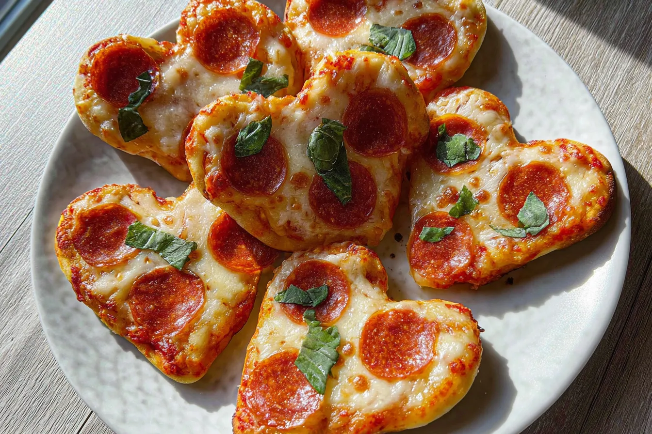 Heart Shaped Mini Flatbreads – Quick oven appetizer