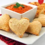 Heart Shaped Mozzarella Bites on a Platter