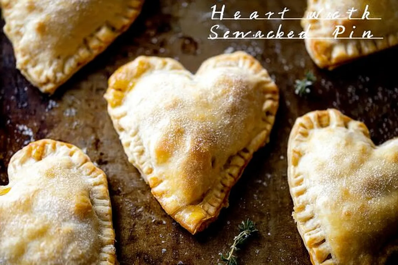 Heart Shaped Savory Hand Pies Fresh Out of the Oven