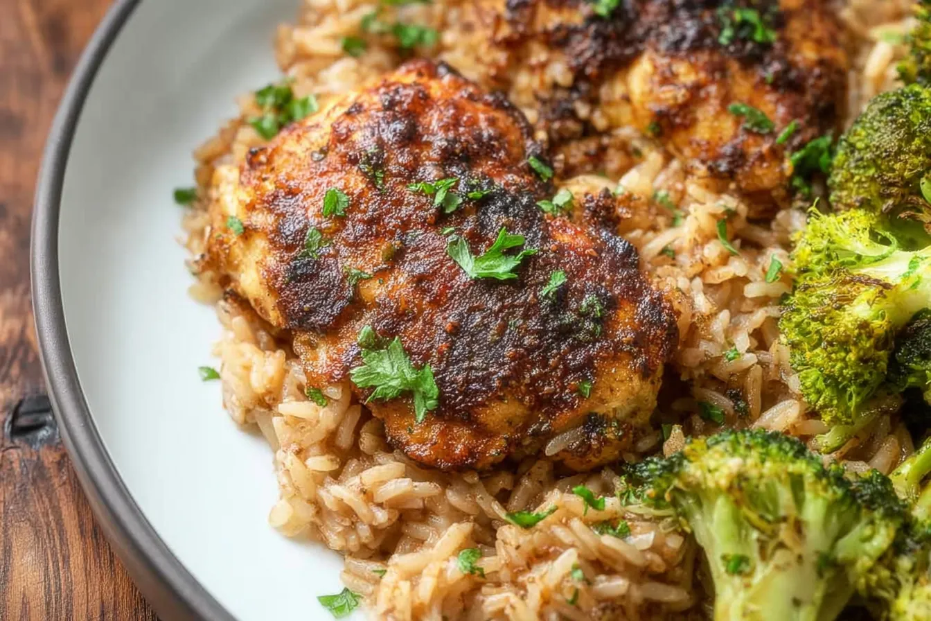 One-Pan Chicken Rice Bake – Easy Dinner Recipe