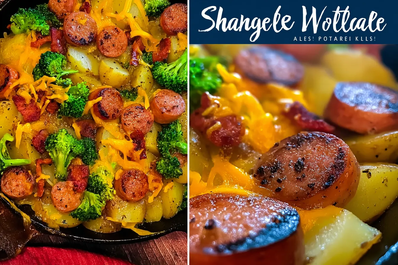 Sausage and Potato Cheese Skillet – Budget friendly dinner